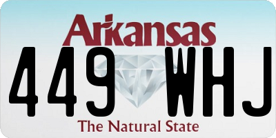AR license plate 449WHJ