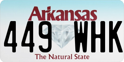 AR license plate 449WHK