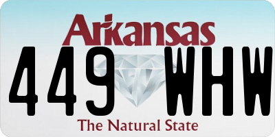 AR license plate 449WHW