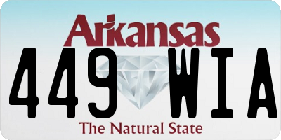 AR license plate 449WIA