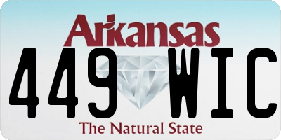 AR license plate 449WIC