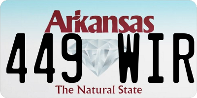 AR license plate 449WIR