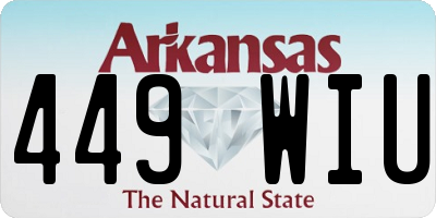 AR license plate 449WIU