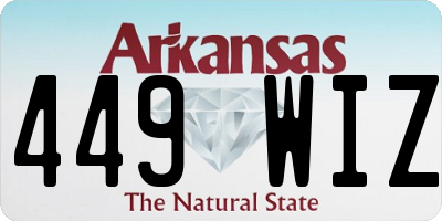 AR license plate 449WIZ