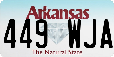 AR license plate 449WJA
