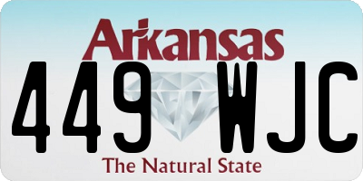 AR license plate 449WJC