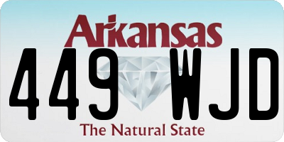 AR license plate 449WJD