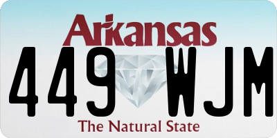 AR license plate 449WJM