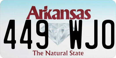 AR license plate 449WJO