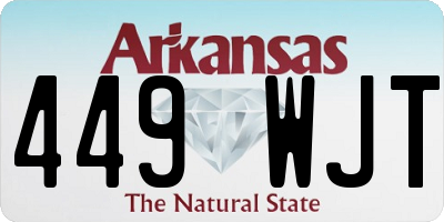 AR license plate 449WJT