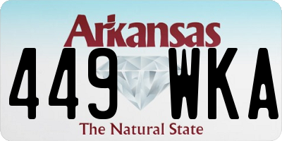 AR license plate 449WKA