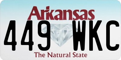 AR license plate 449WKC