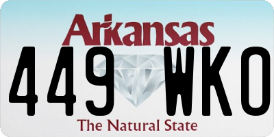 AR license plate 449WKO