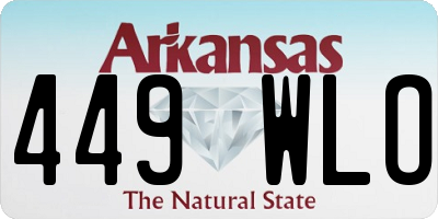 AR license plate 449WLO