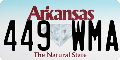 AR license plate 449WMA