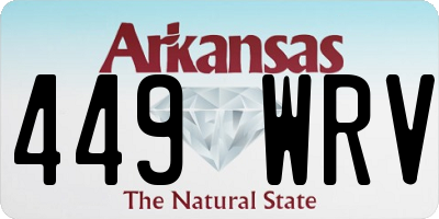 AR license plate 449WRV