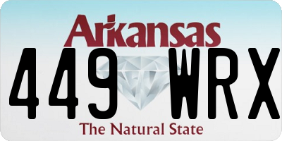 AR license plate 449WRX