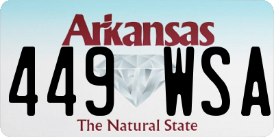 AR license plate 449WSA