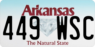AR license plate 449WSC