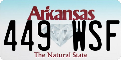 AR license plate 449WSF