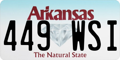 AR license plate 449WSI