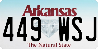 AR license plate 449WSJ