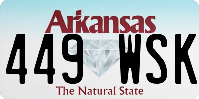 AR license plate 449WSK