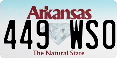 AR license plate 449WSO