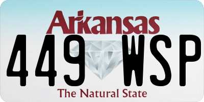 AR license plate 449WSP