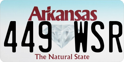 AR license plate 449WSR