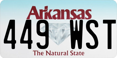 AR license plate 449WST