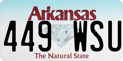 AR license plate 449WSU