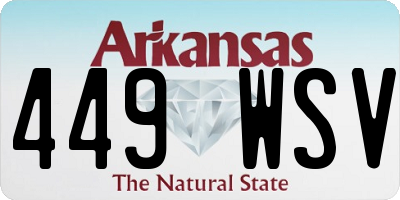 AR license plate 449WSV