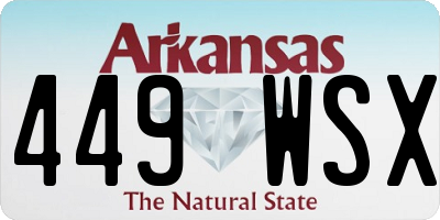AR license plate 449WSX