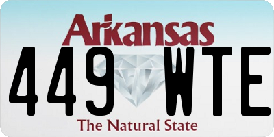 AR license plate 449WTE