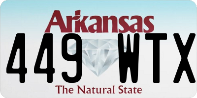 AR license plate 449WTX
