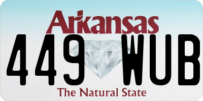 AR license plate 449WUB