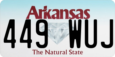 AR license plate 449WUJ