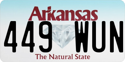 AR license plate 449WUN