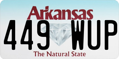 AR license plate 449WUP