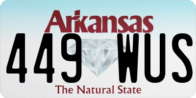 AR license plate 449WUS