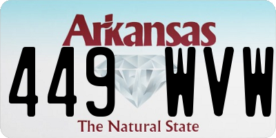 AR license plate 449WVW