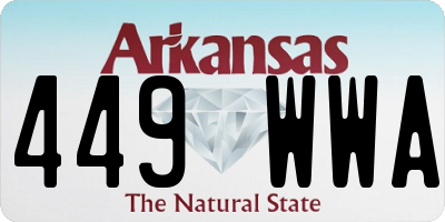 AR license plate 449WWA