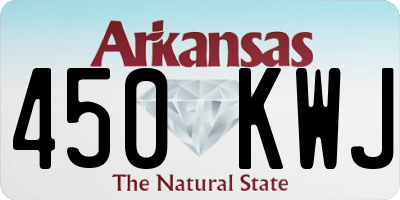 AR license plate 450KWJ