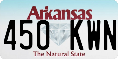 AR license plate 450KWN