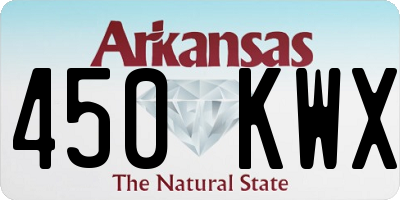 AR license plate 450KWX