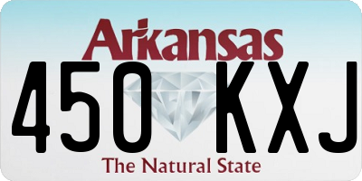 AR license plate 450KXJ
