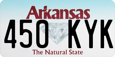 AR license plate 450KYK