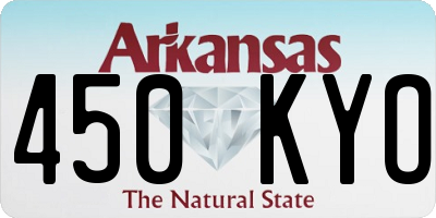 AR license plate 450KYO