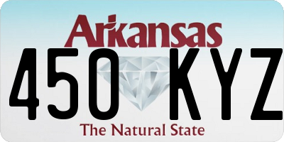 AR license plate 450KYZ